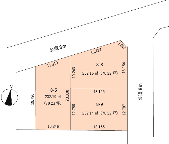 千歳市桂木4丁目8番地9(70.22坪)