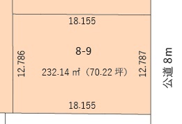 千歳市桂木4丁目8番地9(70.22坪)