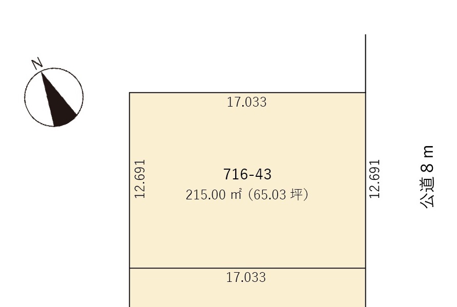 千歳市信濃1丁目716-43(65.03坪)