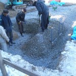 根掘り工事中