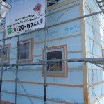 付加断熱工事中