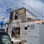 付加断熱工事中