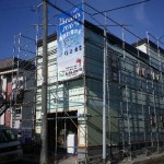 付加断熱工事中