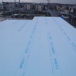 屋根断熱工事中