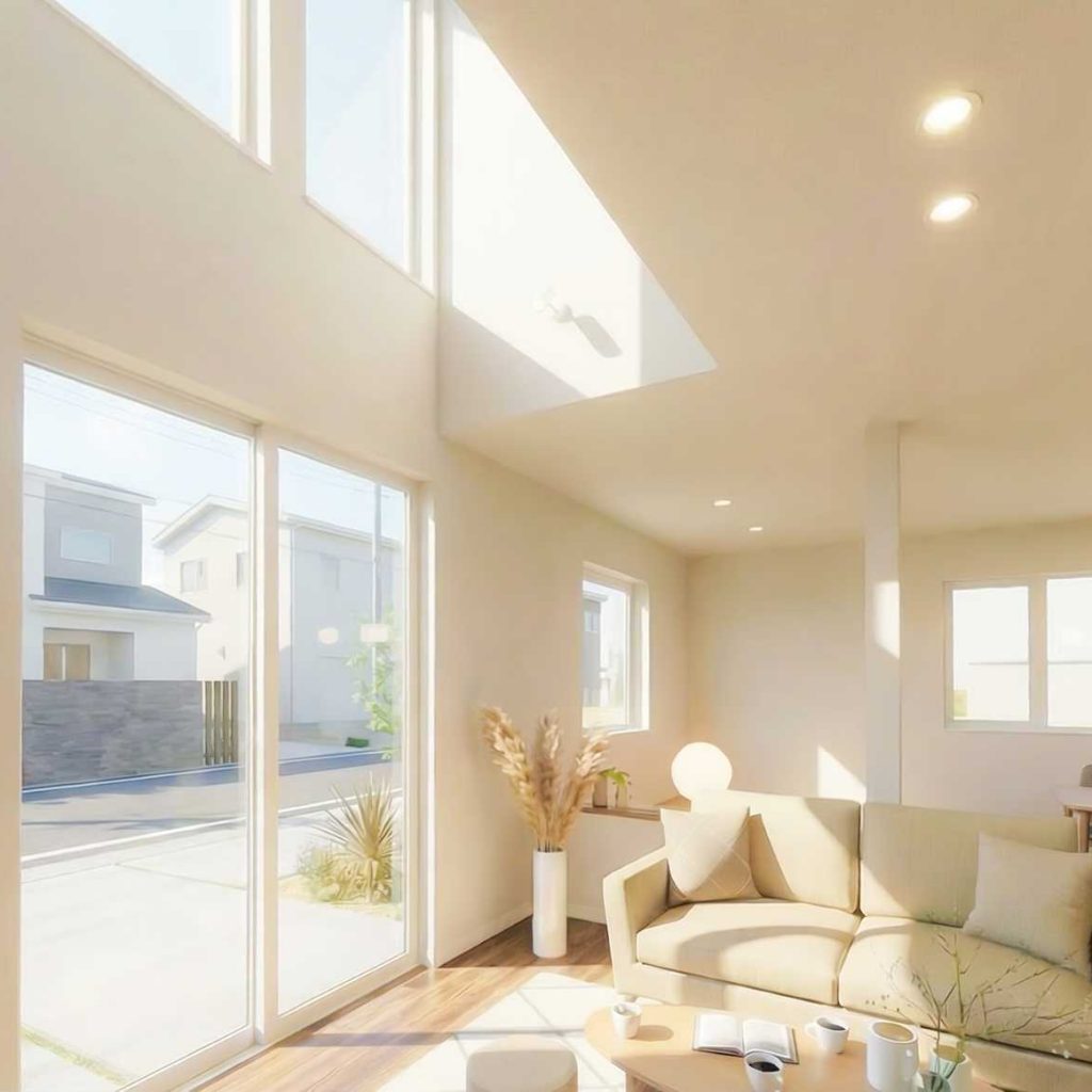 札幌オープンハウス　無垢のぬくもり、光が広がる　回遊動線と和のくつろぎ