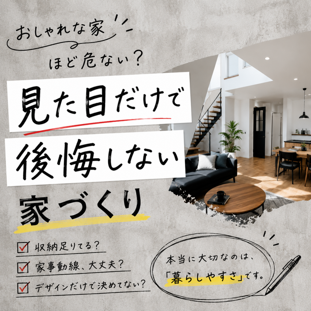 おしゃれな家ほど危ない？“見た目だけ”で後悔しない家づくり