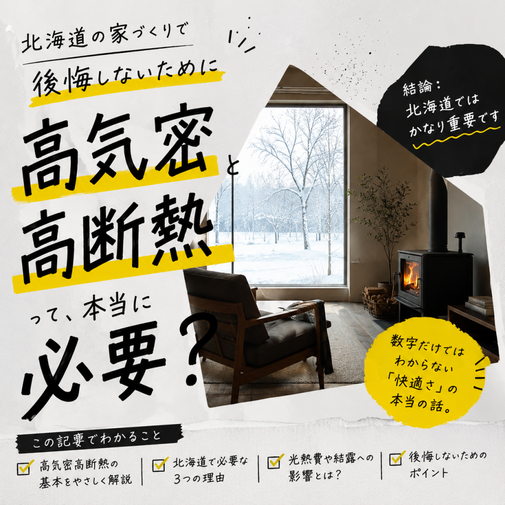 高気密高断熱って本当に必要？北海道で後悔しない家づくりの考え方