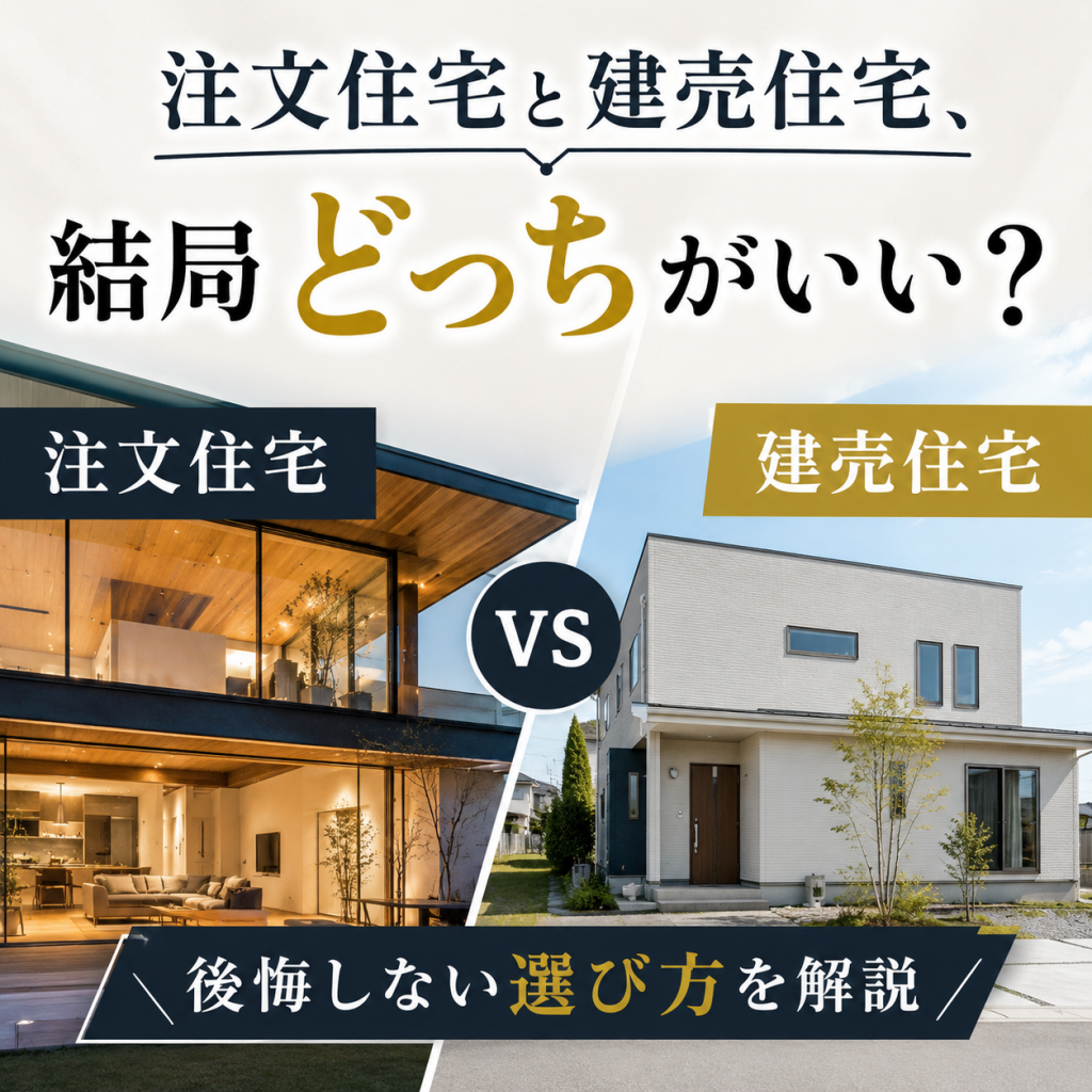 注文住宅と建売住宅、結局どっちがいい？後悔しない選び方を解説