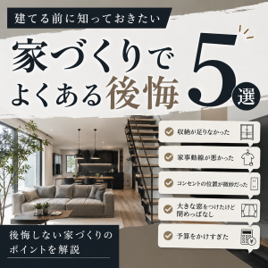 家づくりでよくある後悔5選｜建てる前に知っておきたいこと